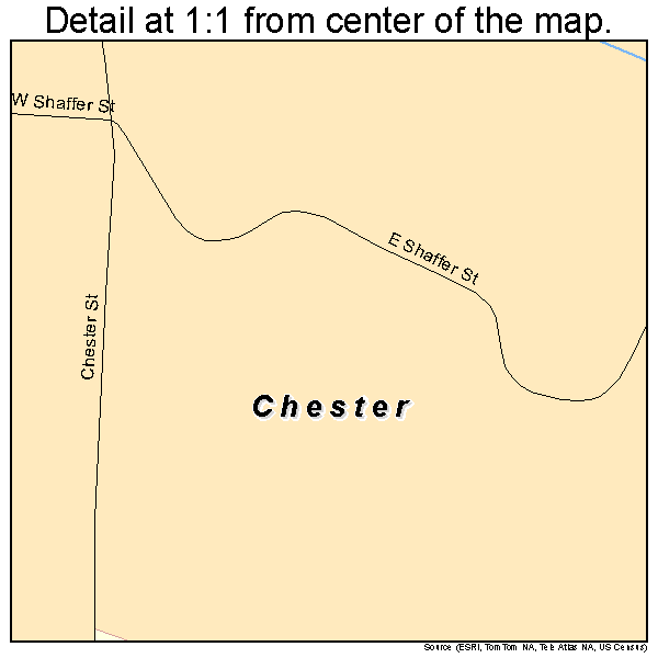Chester, Arkansas road map detail