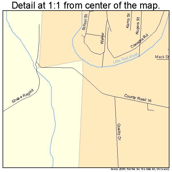 Clinton, Arkansas road map detail