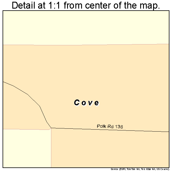Cove, Arkansas road map detail