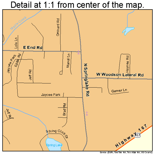 East End, Arkansas road map detail