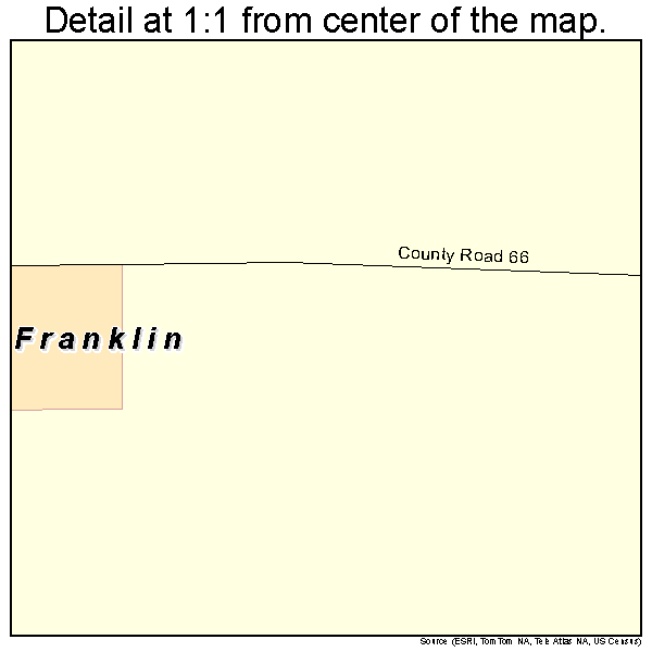 Franklin, Arkansas road map detail