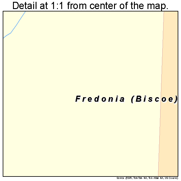 Fredonia (Biscoe), Arkansas road map detail