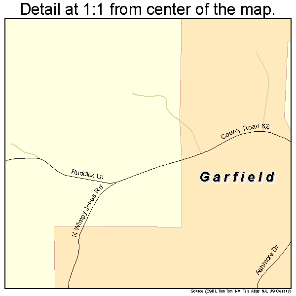Garfield, Arkansas road map detail