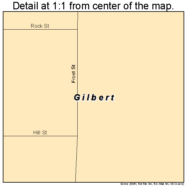 Gilbert, Arkansas road map detail