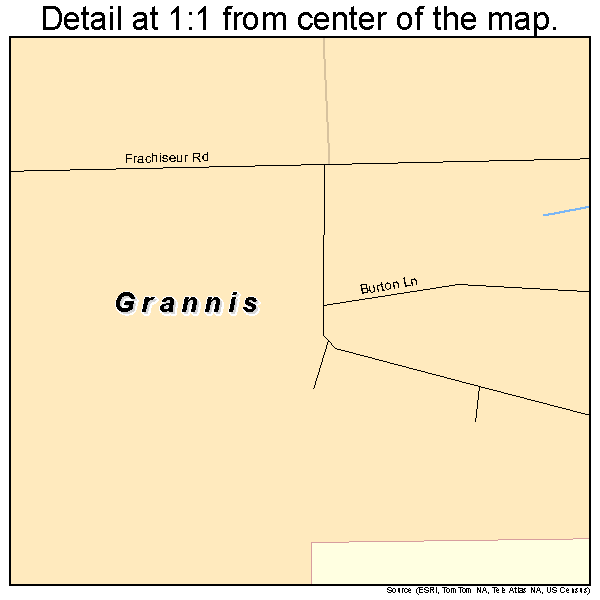Grannis, Arkansas road map detail