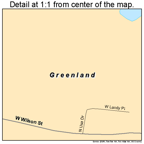 Greenland, Arkansas road map detail