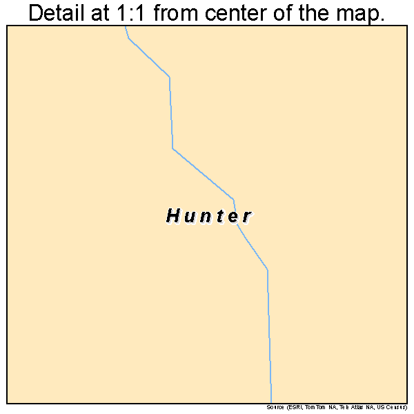 Hunter, Arkansas road map detail