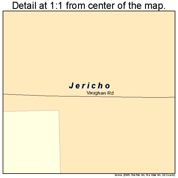 Jericho, Arkansas road map detail