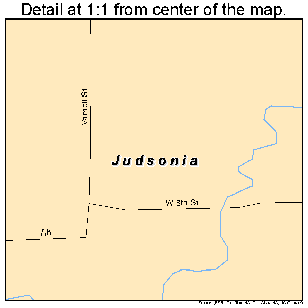 Judsonia, Arkansas road map detail