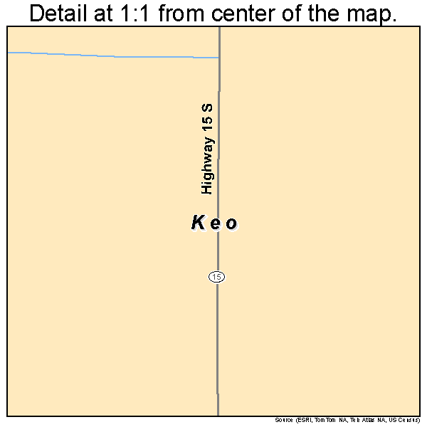 Keo, Arkansas road map detail