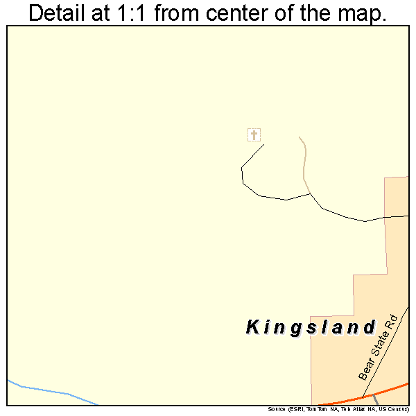 Kingsland, Arkansas road map detail