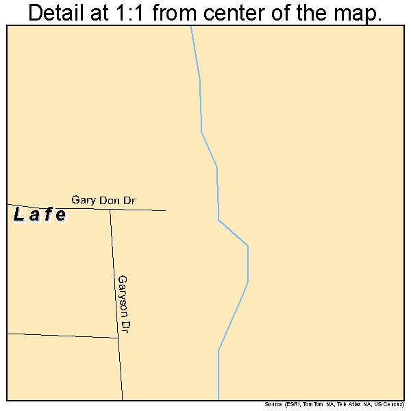 Lafe, Arkansas road map detail