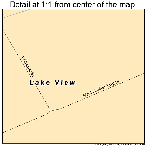 Lake View, Arkansas road map detail