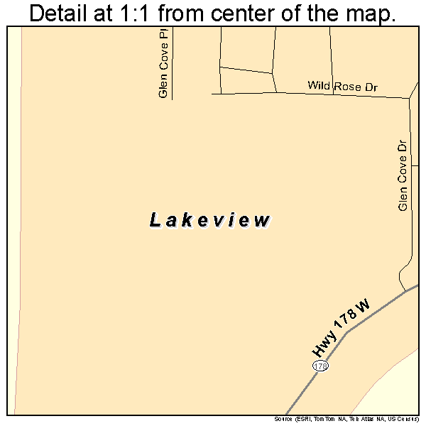 Lakeview, Arkansas road map detail