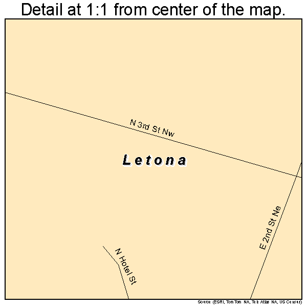 Letona, Arkansas road map detail