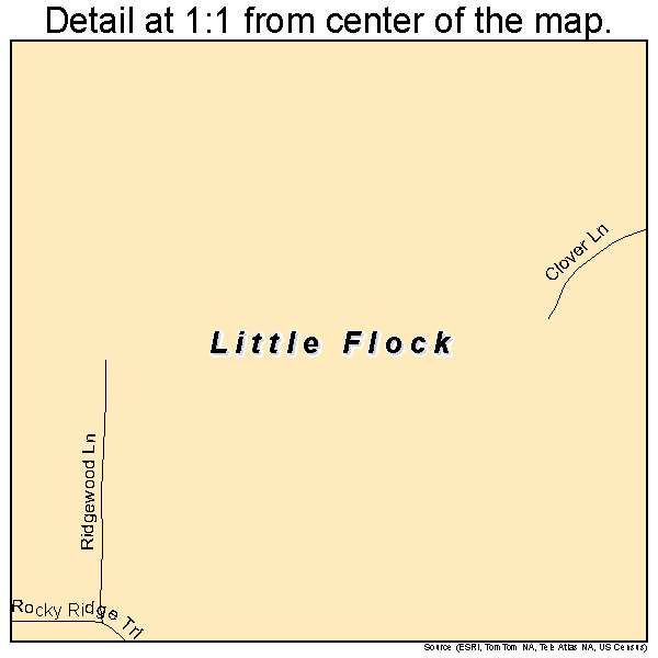 Little Flock, Arkansas road map detail