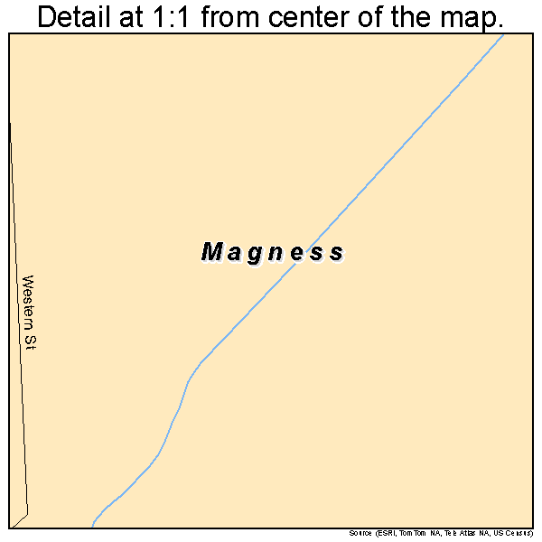 Magness, Arkansas road map detail
