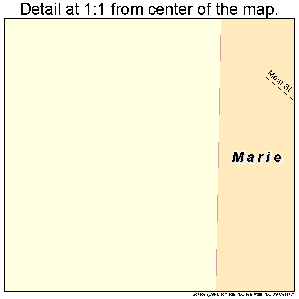 Marie, Arkansas road map detail