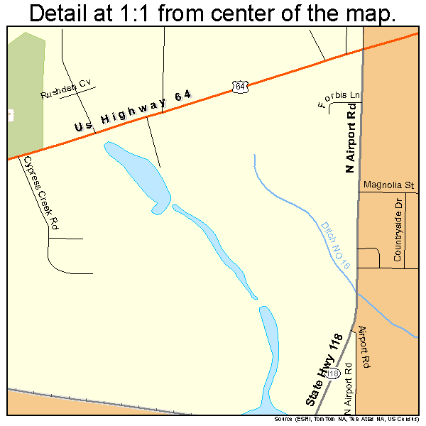 Marion, Arkansas road map detail