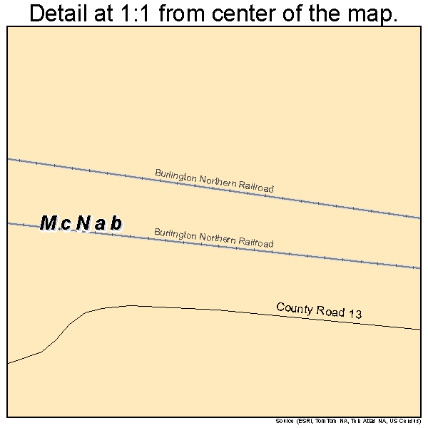 McNab, Arkansas road map detail
