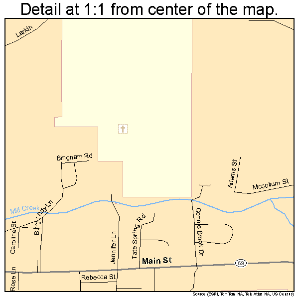 Melbourne, Arkansas road map detail