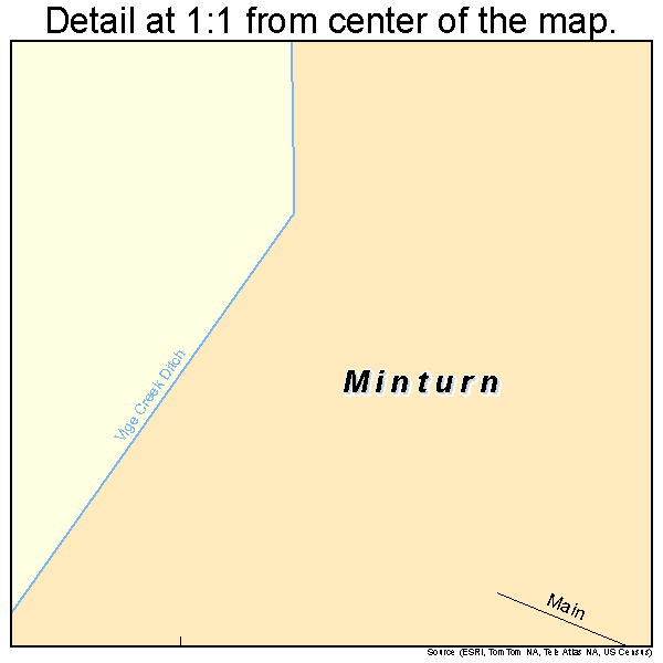 Minturn, Arkansas road map detail