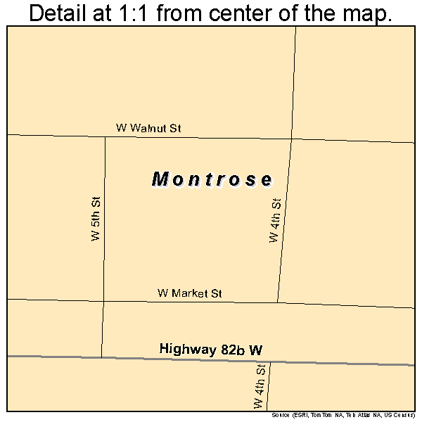 Montrose, Arkansas road map detail