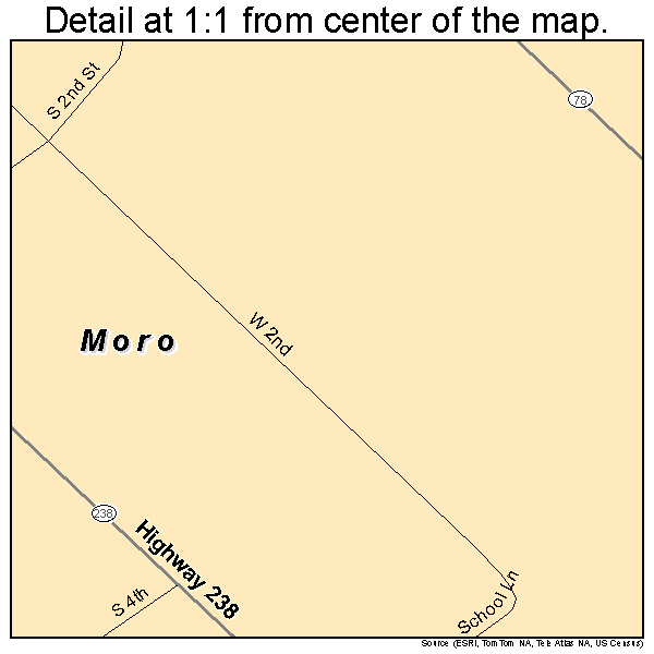 Moro, Arkansas road map detail