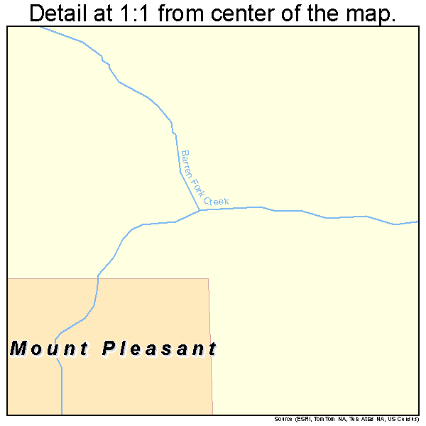 Mount Pleasant, Arkansas road map detail
