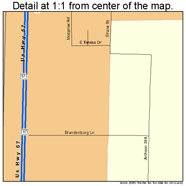 Newport, Arkansas road map detail