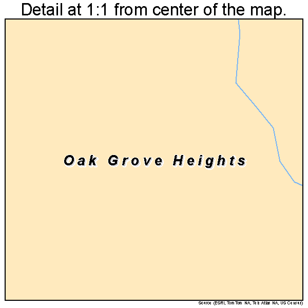 Oak Grove Heights, Arkansas road map detail