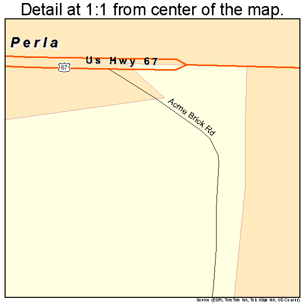 Perla, Arkansas road map detail