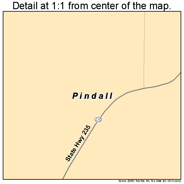 Pindall, Arkansas road map detail