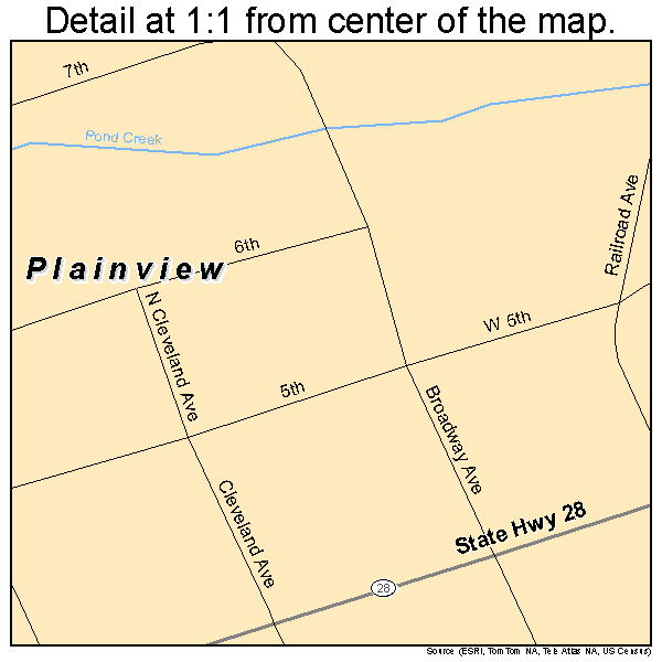 Plainview, Arkansas road map detail