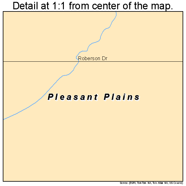 Pleasant Plains, Arkansas road map detail