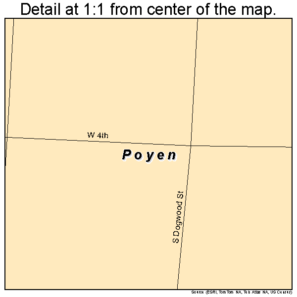 Poyen, Arkansas road map detail