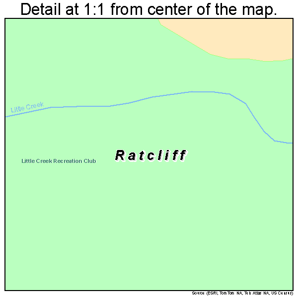 Ratcliff, Arkansas road map detail