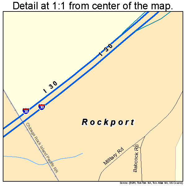 Rockport, Arkansas road map detail