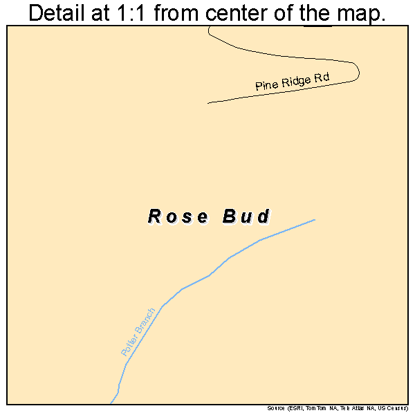 Rose Bud, Arkansas road map detail