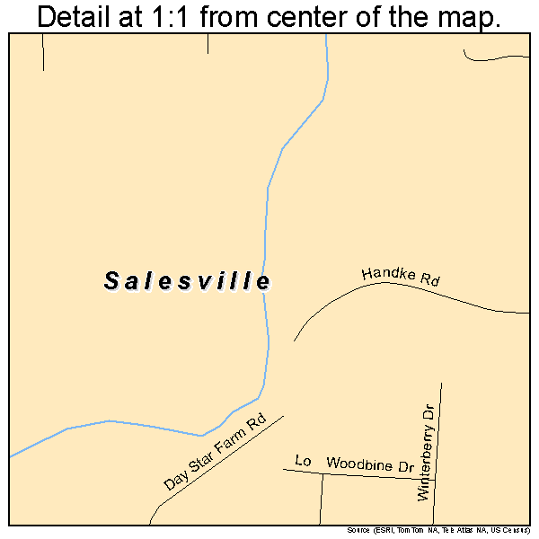 Salesville, Arkansas road map detail