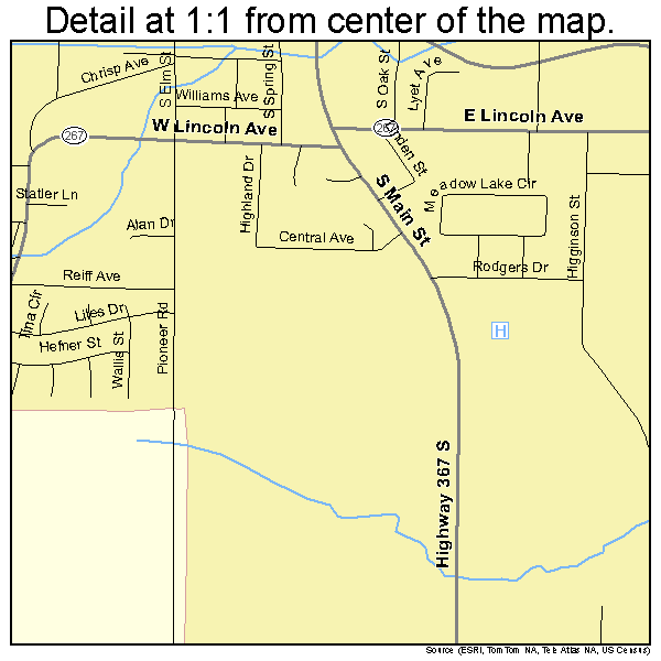 Searcy, Arkansas road map detail