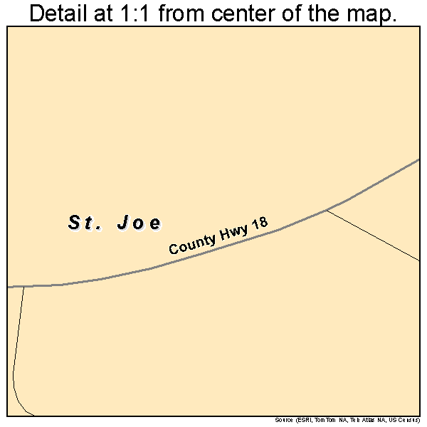 St. Joe, Arkansas road map detail