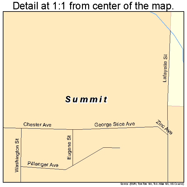 Summit, Arkansas road map detail