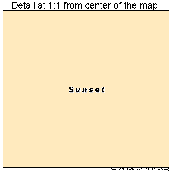 Sunset, Arkansas road map detail