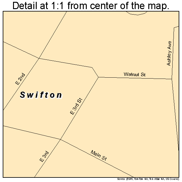Swifton, Arkansas road map detail