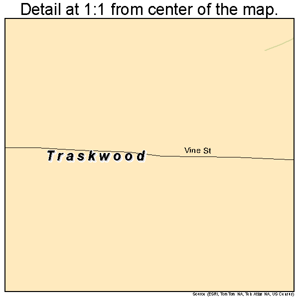 Traskwood, Arkansas road map detail