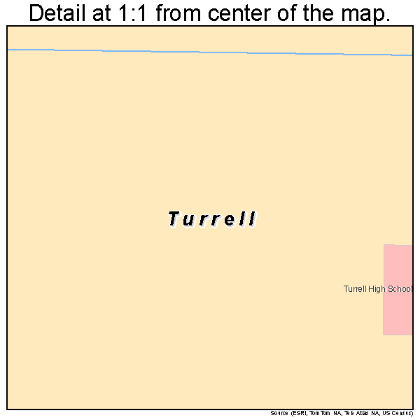 Turrell, Arkansas road map detail