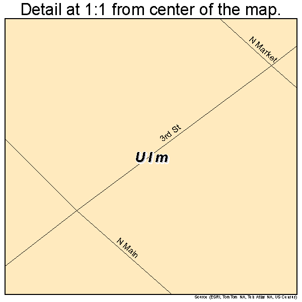 Ulm, Arkansas road map detail