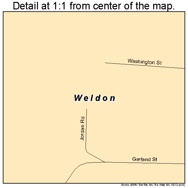 Weldon, Arkansas road map detail