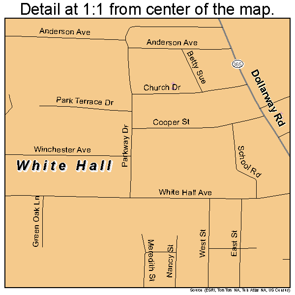 White Hall, Arkansas road map detail